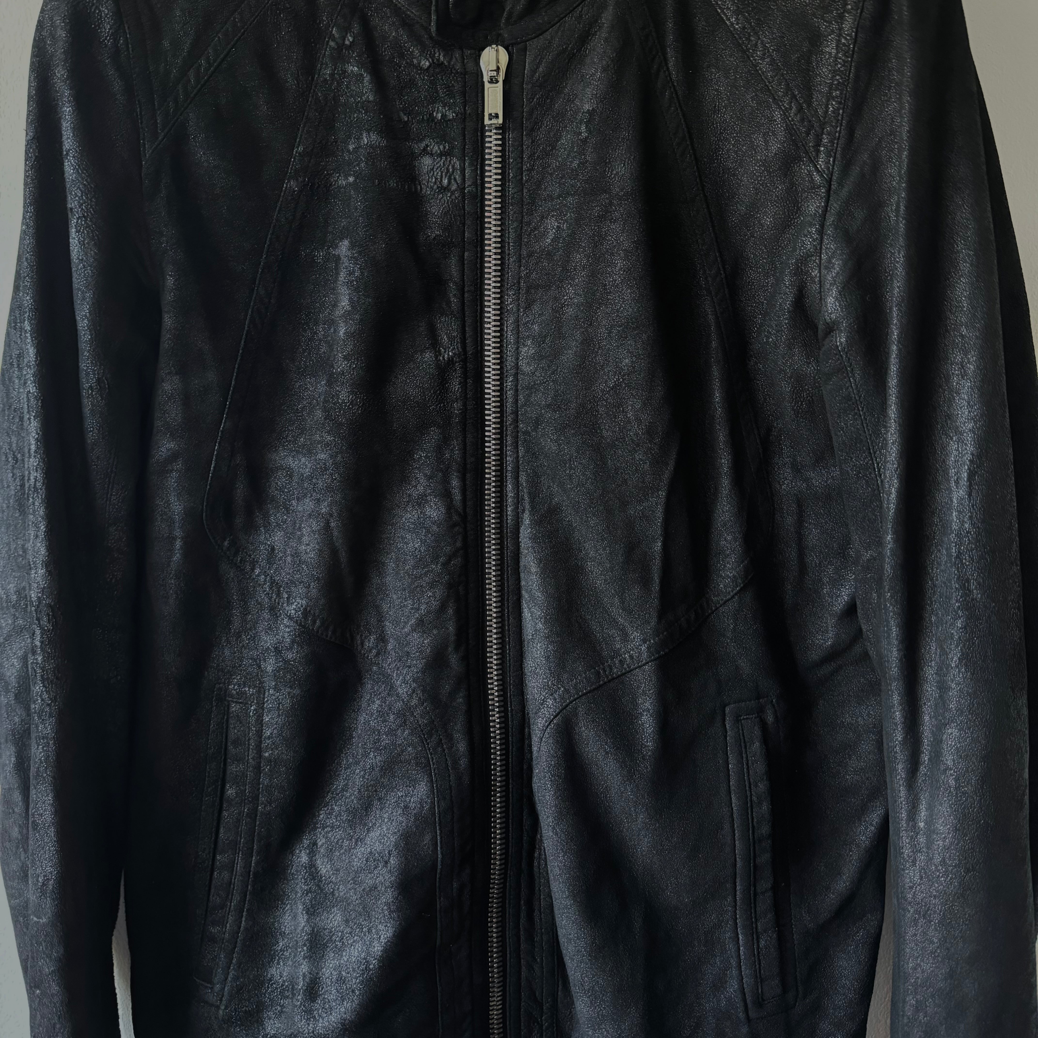 Rick Owens FW21 Blistered Lamb Leather Moto Intarsia – Recollected