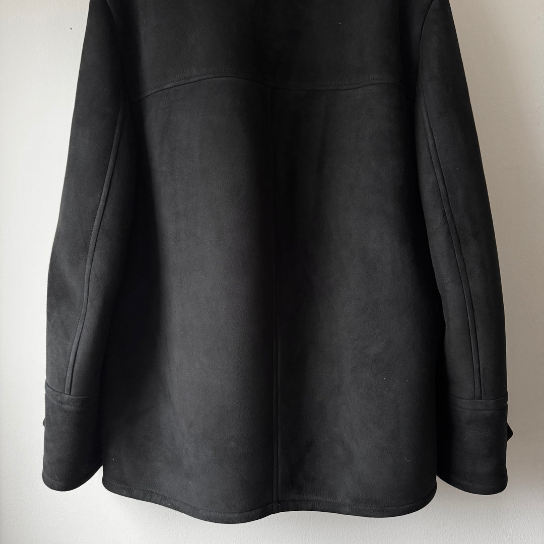 Prada FW2023 Black Lamb Shearling Leather Short Coat