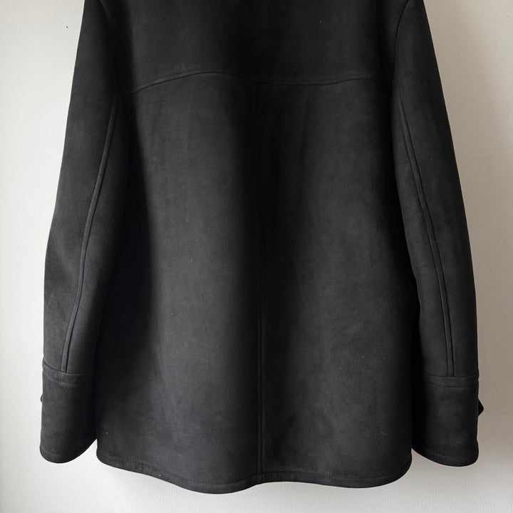 Prada FW2023 Black Lamb Shearling Leather Short Coat
