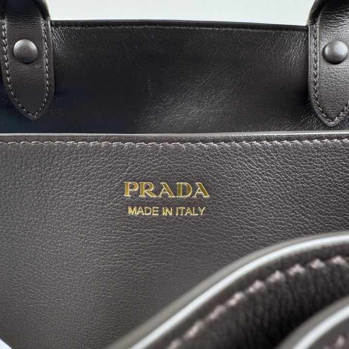 Prada FW2024 Dark Brown Nappa Calf Leather Buckle Belt Bag