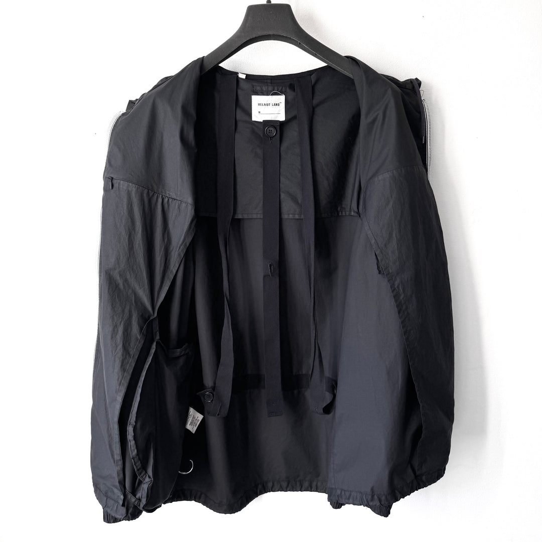 Helmut Lang SS1999 Black Cotton/Polyamide Packable Parachute Anorak
