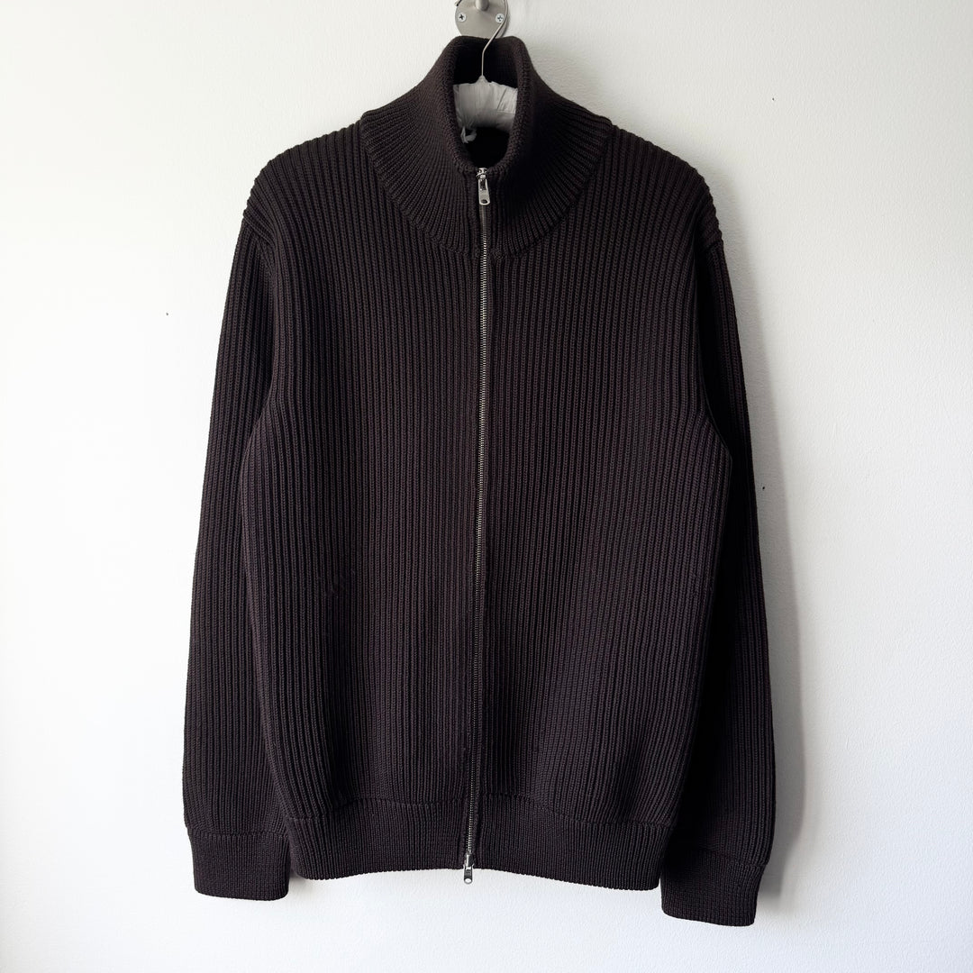 Martin Margiela AW2006 Brown Wool Zip-Up Drivers/Truckers Knit