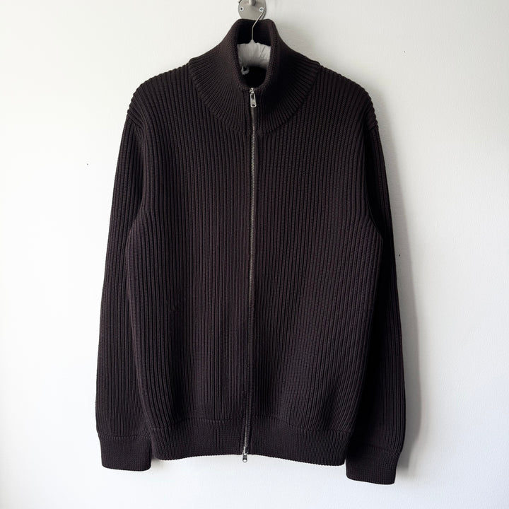 Martin Margiela AW2006 Brown Wool Zip-Up Drivers/Truckers Knit