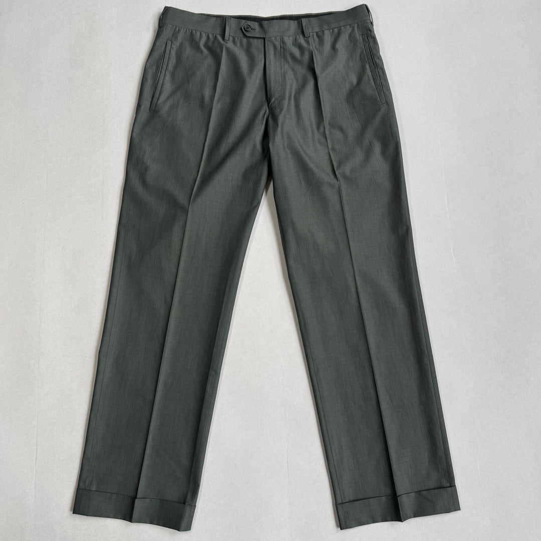 Prada SS1999 Green Wide Leg Pleated Pants