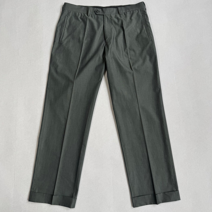 Prada SS1999 Green Wide Leg Pleated Pants