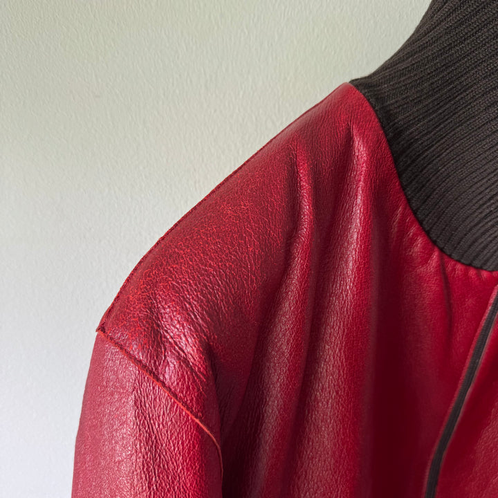 Prada FW2000 Mainline Runway Lamb Leather Bomber Jacket
