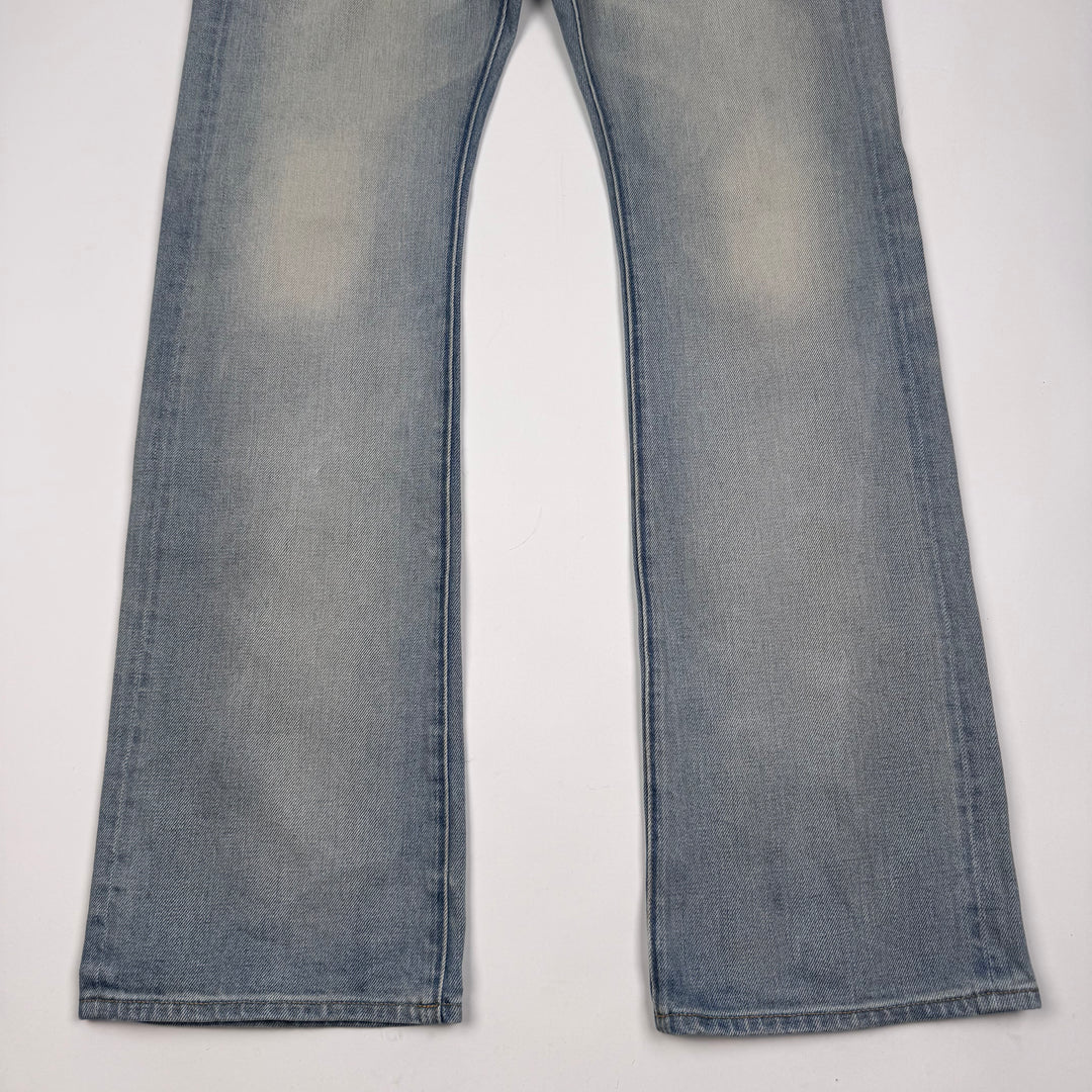 Tom Ford SS2025 Washed Blue Cotton Denim Bootcut Jeans