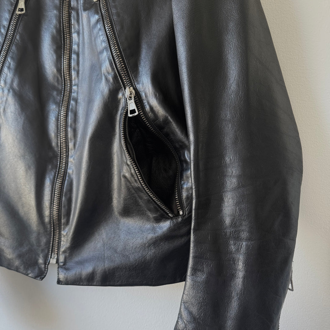 SS2001 Martin Margiela 5-Zip Leather Moto Café Racer Jacket