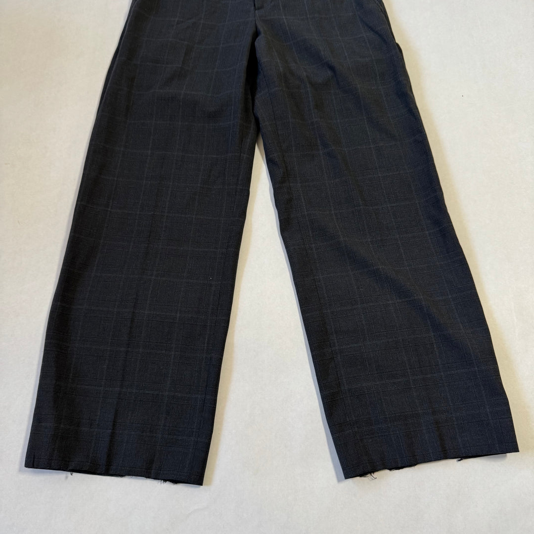 Miu Miu 2022 Checkered Prince Of Wales Pleated Fine Wool Pants