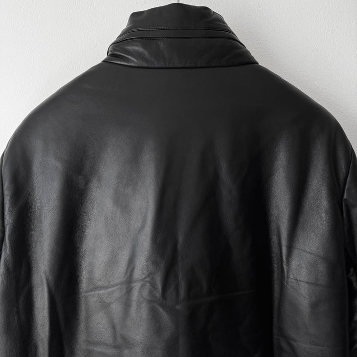 Gucci By Tom Ford FW1999 Black Insulated Reversible Leather Puffer Jacket