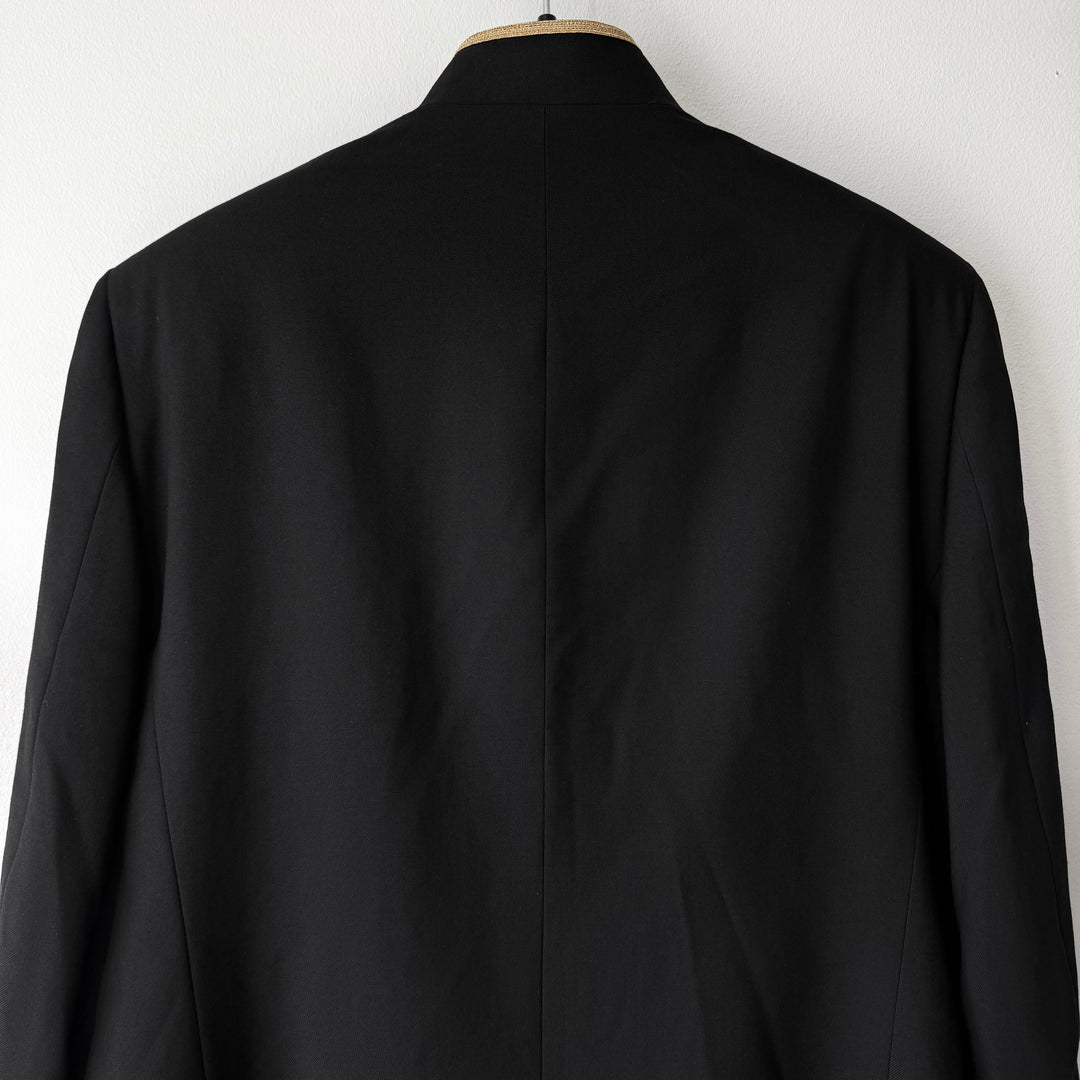 Saint Laurent SS2015 Psych Rock Black Wool Naval Officer Jacket