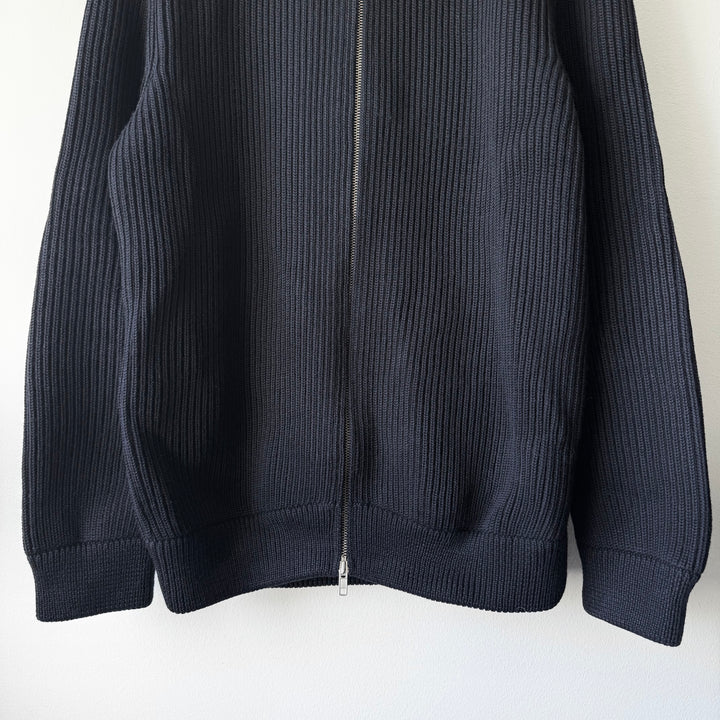 AW2011 Maison Martin Margiela Navy Wool Zip-Up Drivers/Truckers Knit