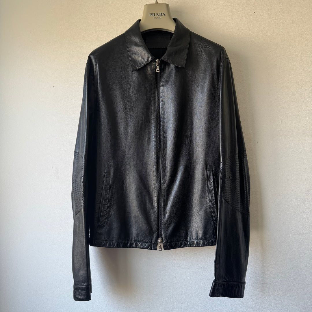 Prada SS2000 Cropped Nappa Leather Blouson Jacket