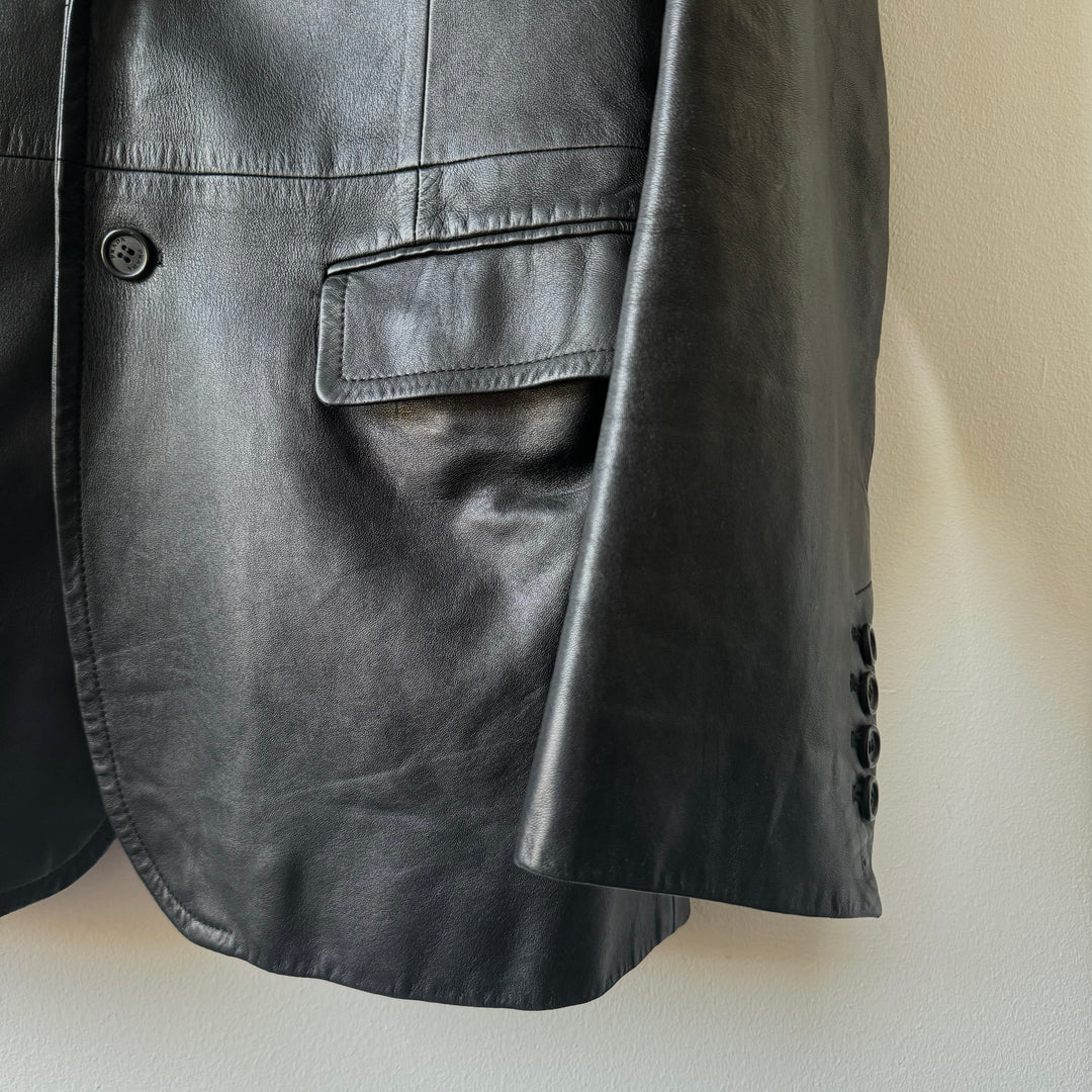 Prada 90's Mainline Lamb Leather Blazer Jacket