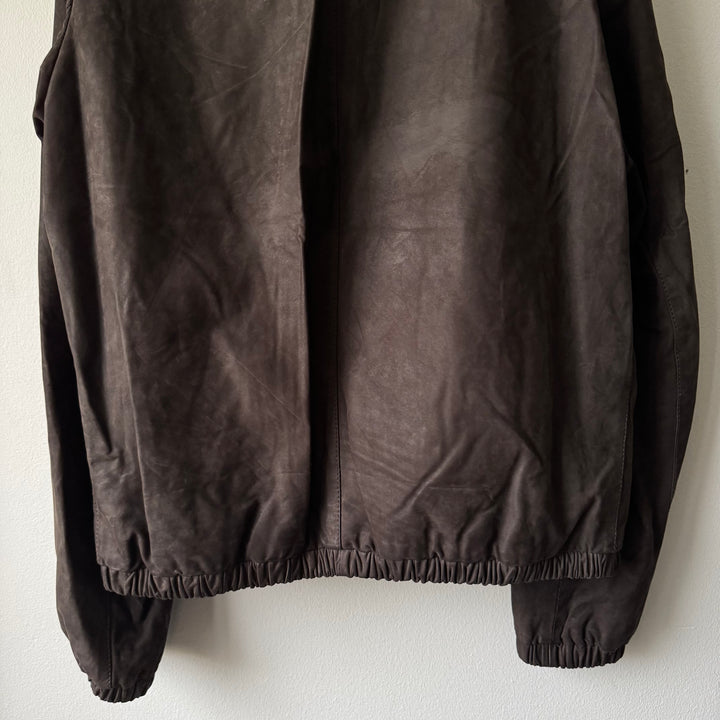 Prada SS2007 Brown Nubuck Leather Bomber Jacket