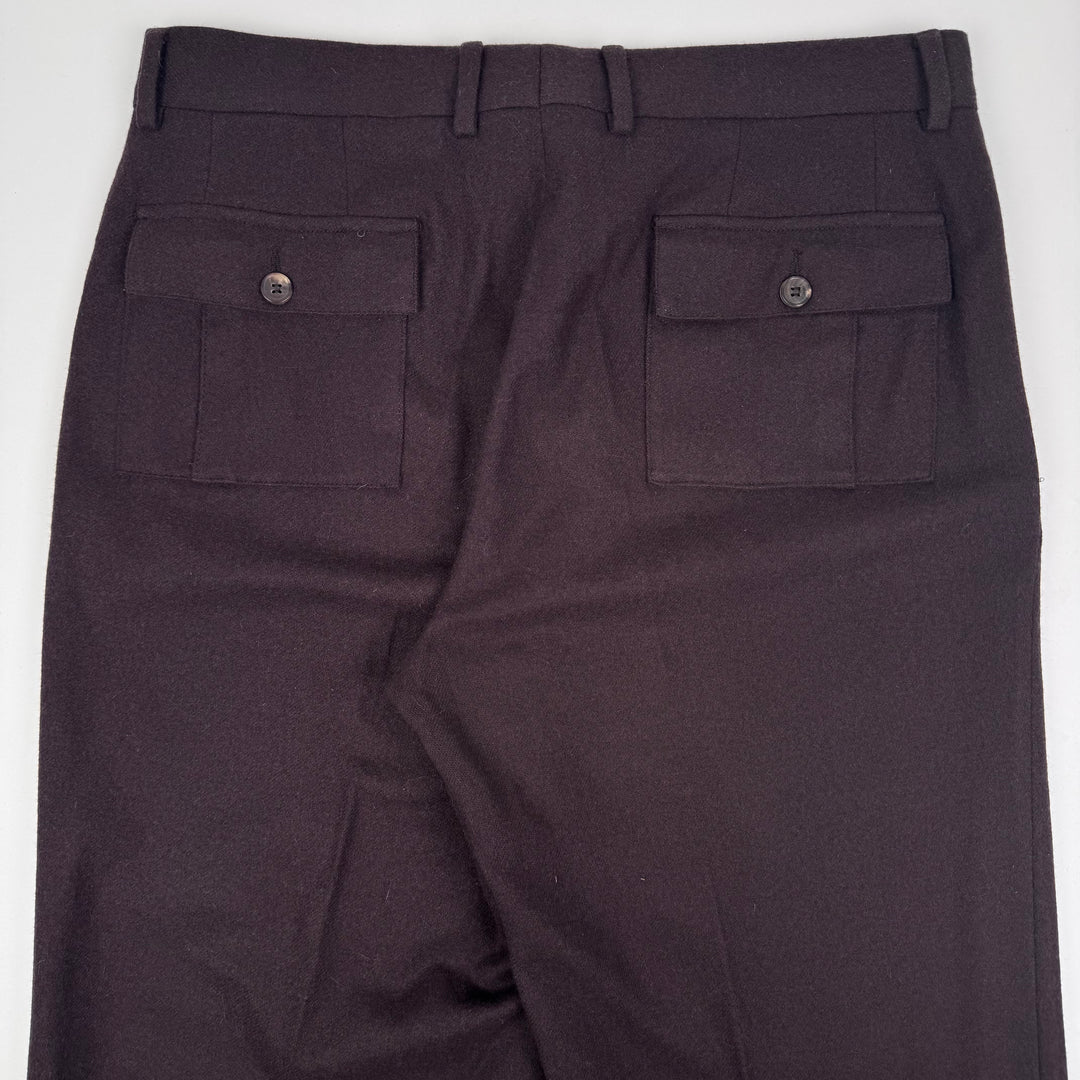 Gucci By Tom Ford 1990’s Brown Wool Flared Relaxed Suit Trousers/Pants