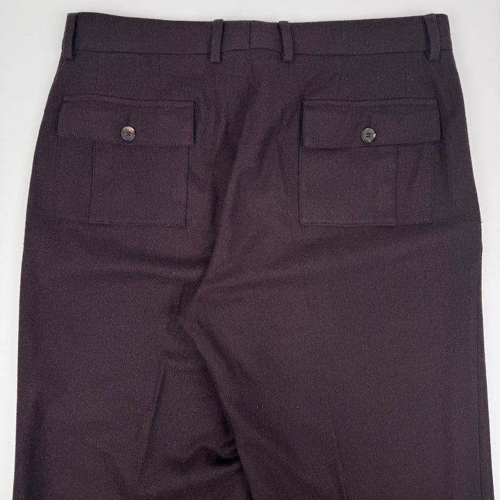 Gucci By Tom Ford 1990’s Brown Wool Flared Relaxed Suit Trousers/Pants