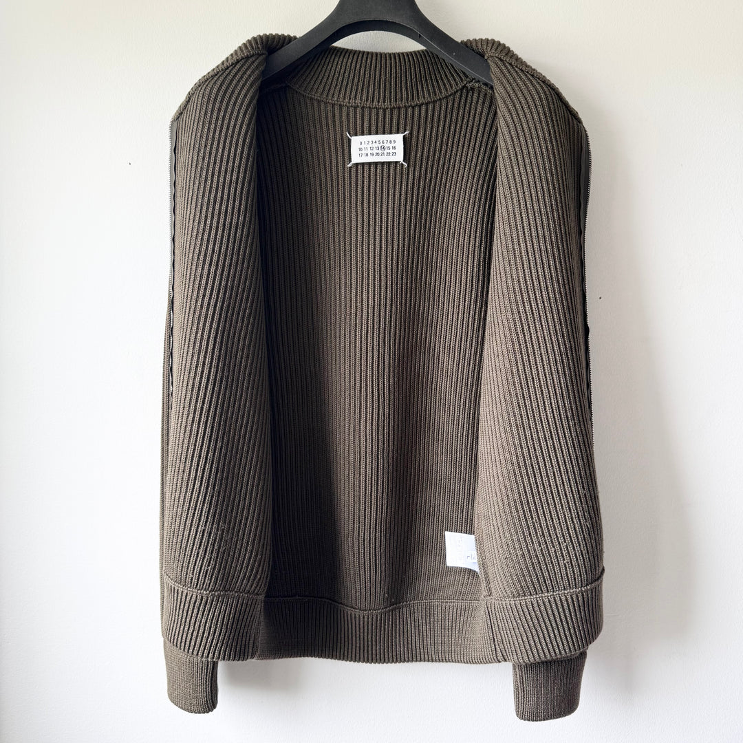 AW2006 Martin Margiela Military Green Wool Zip-Up Drivers/Truckers Knit