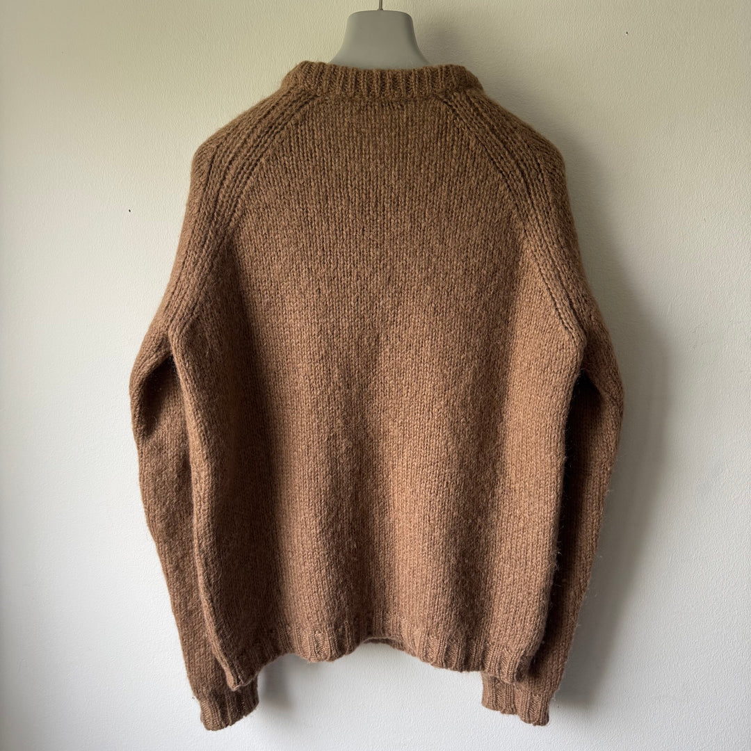 Prada 2000's Brown Mohair/Wool Heavy Knit Pullover Sweater