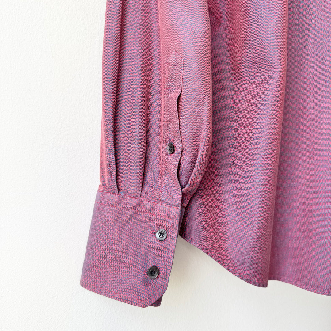 Gucci By Tom Ford SS1998 Iridescent Purple/Red Cotton Button-Up Shirt