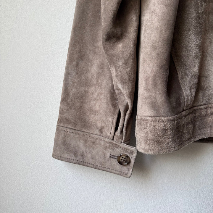 Prada FW1999 Brown Suede/Nubuck Leather Boxy Blouson Jacket