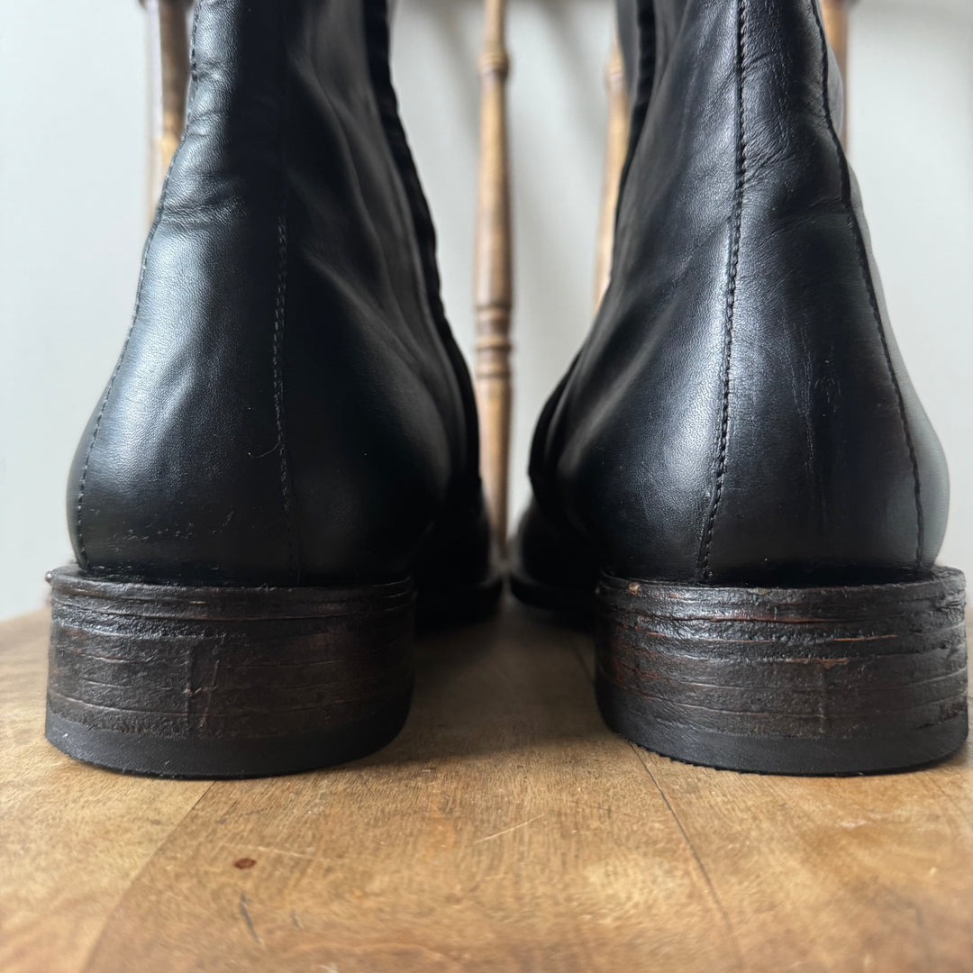 AW2003 Martin Margiela Square Toe Leather Boots