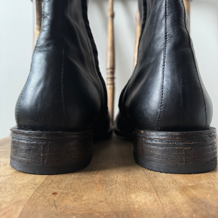 AW2003 Martin Margiela Square Toe Leather Boots