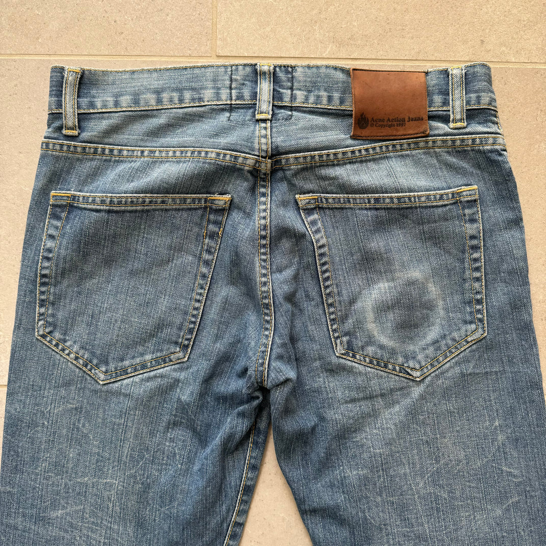 Acne Studios 2000´s Washed Blue Boot-Cut Denim