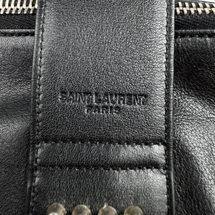 Saint Laurent By Hedi Slimane FW2014 Black Studded Leather Weekender Gym Bag
