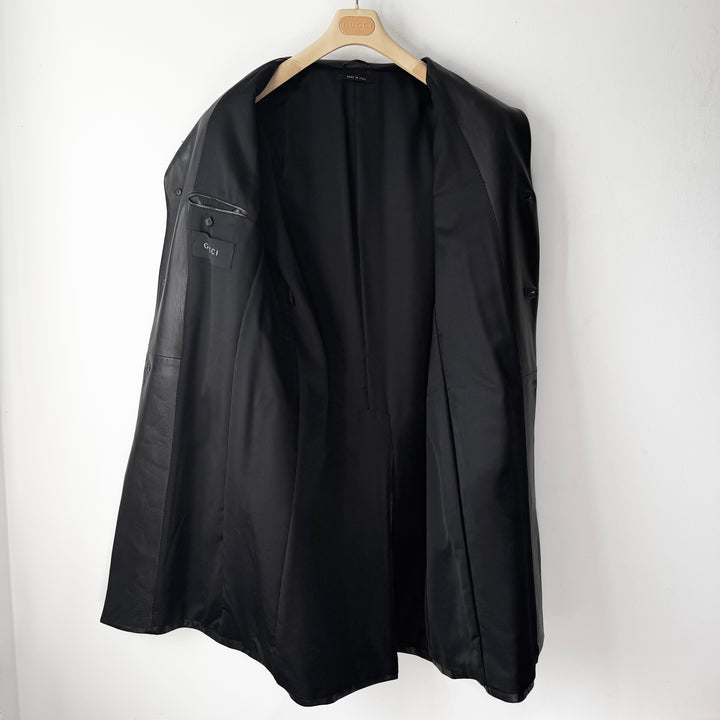 Gucci By Tom Ford 2000’s Black Lamb Leather Coat