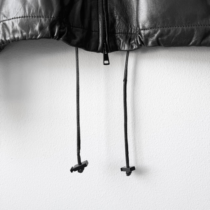 Gucci By Tom Ford SS1999 Black Cropped Lamb Leather Blouson Jacket