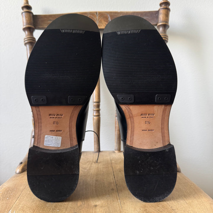 Miu Miu 1990’s Bi-Color Black/Brown Oxford Leather Shoes