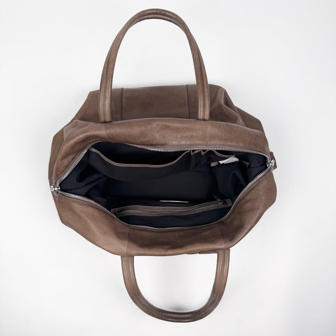 AW2014 Maison Martin Margiela Brown Large Leather Weekender/Duffle Bag