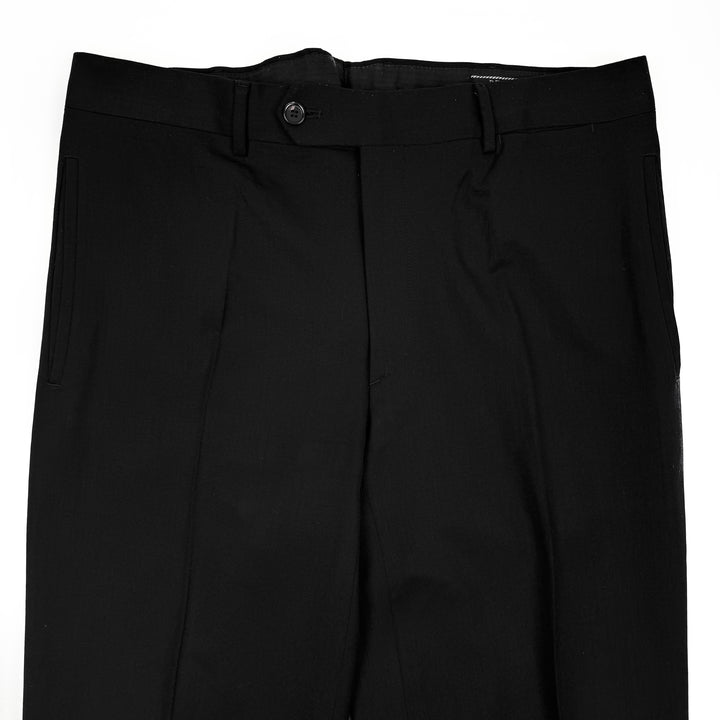Prada FW2000 Black Stretch-Wool Pleated Suit Trousers/Pants