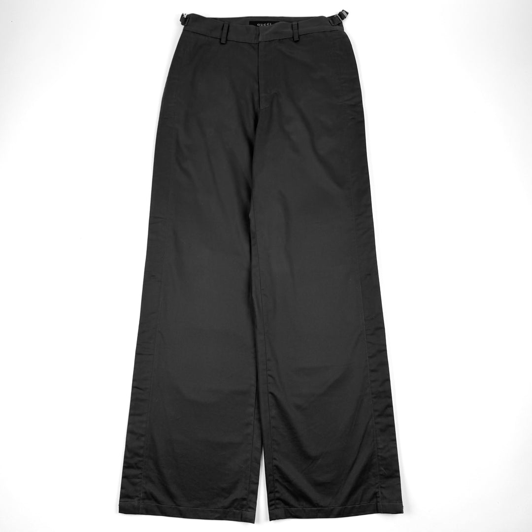 Gucci By Tom Ford SS1998 Dark Gray Cotton Side Zip Oversized Pants