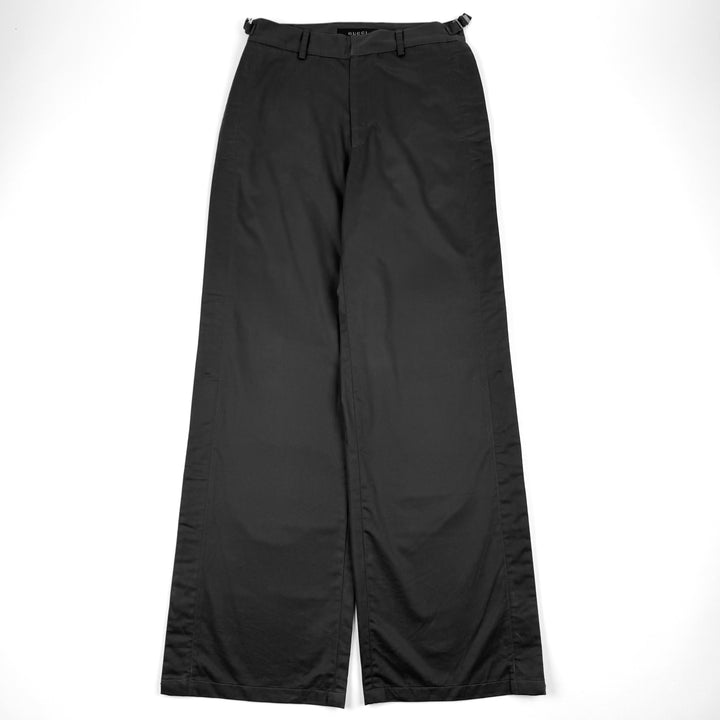 Gucci By Tom Ford SS1998 Dark Gray Cotton Side Zip Oversized Pants
