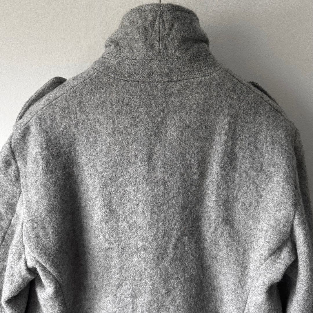 Miu Miu 2000’s Gray Wool Military Double Breasted Overcoat