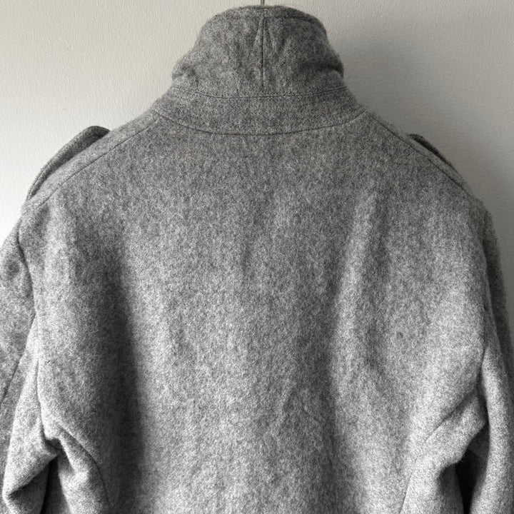 Miu Miu 2000’s Gray Wool Military Double Breasted Overcoat