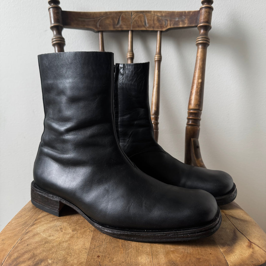 AW2003 Martin Margiela Square Toe Leather Boots