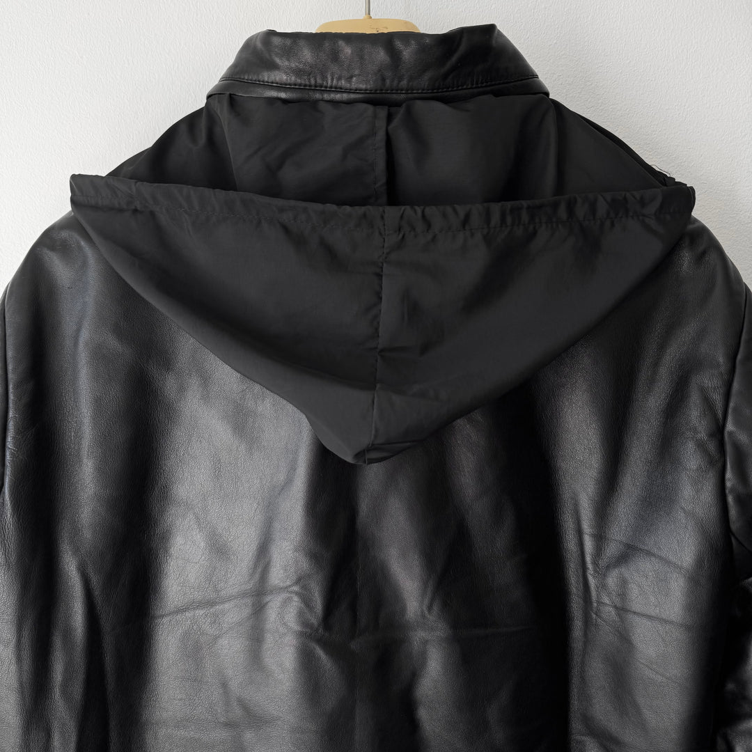 Gucci By Tom Ford FW1999 Black Insulated Reversible Leather Puffer Jacket