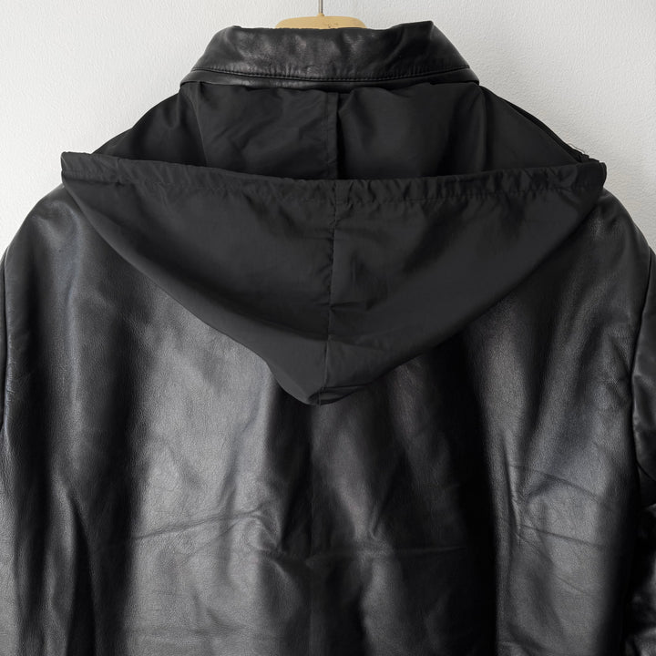 Gucci By Tom Ford FW1999 Black Insulated Reversible Leather Puffer Jacket