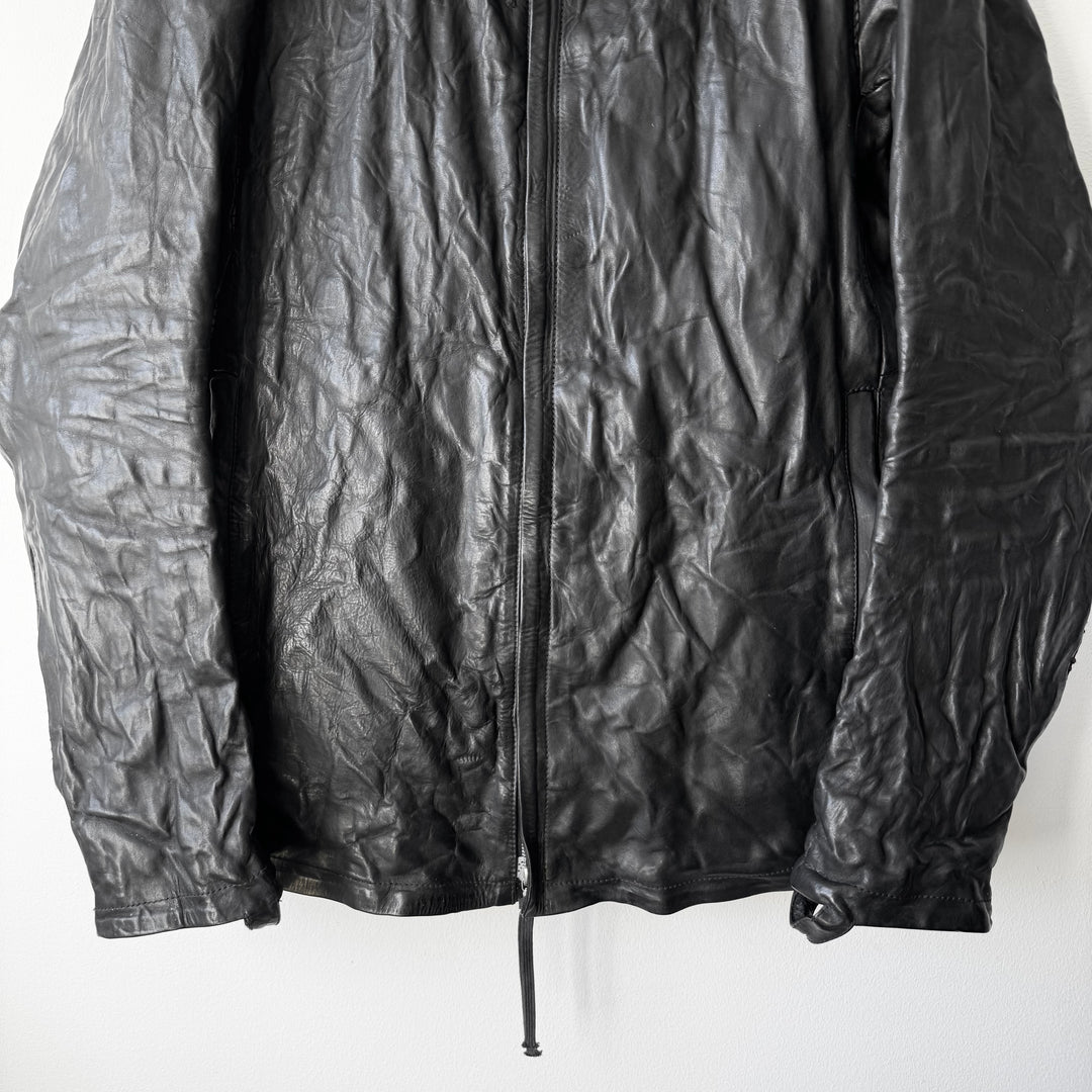 Boris Bidjan Saberi AW2014 Black Horse Leather J2-F251 Jacket