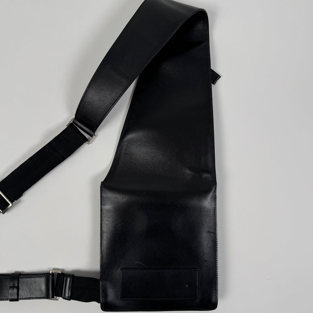 Prada SS1999 Black Leather Crossbody Sling Holster Bag