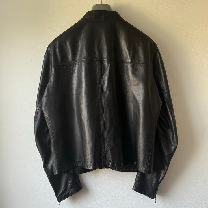 Prada 2000’s Mainline Cropped Leather Moto Jacket