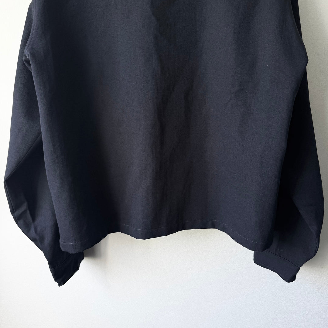 Emporio Armani 1990s Navy Polyester Boxy Blouson Jacket