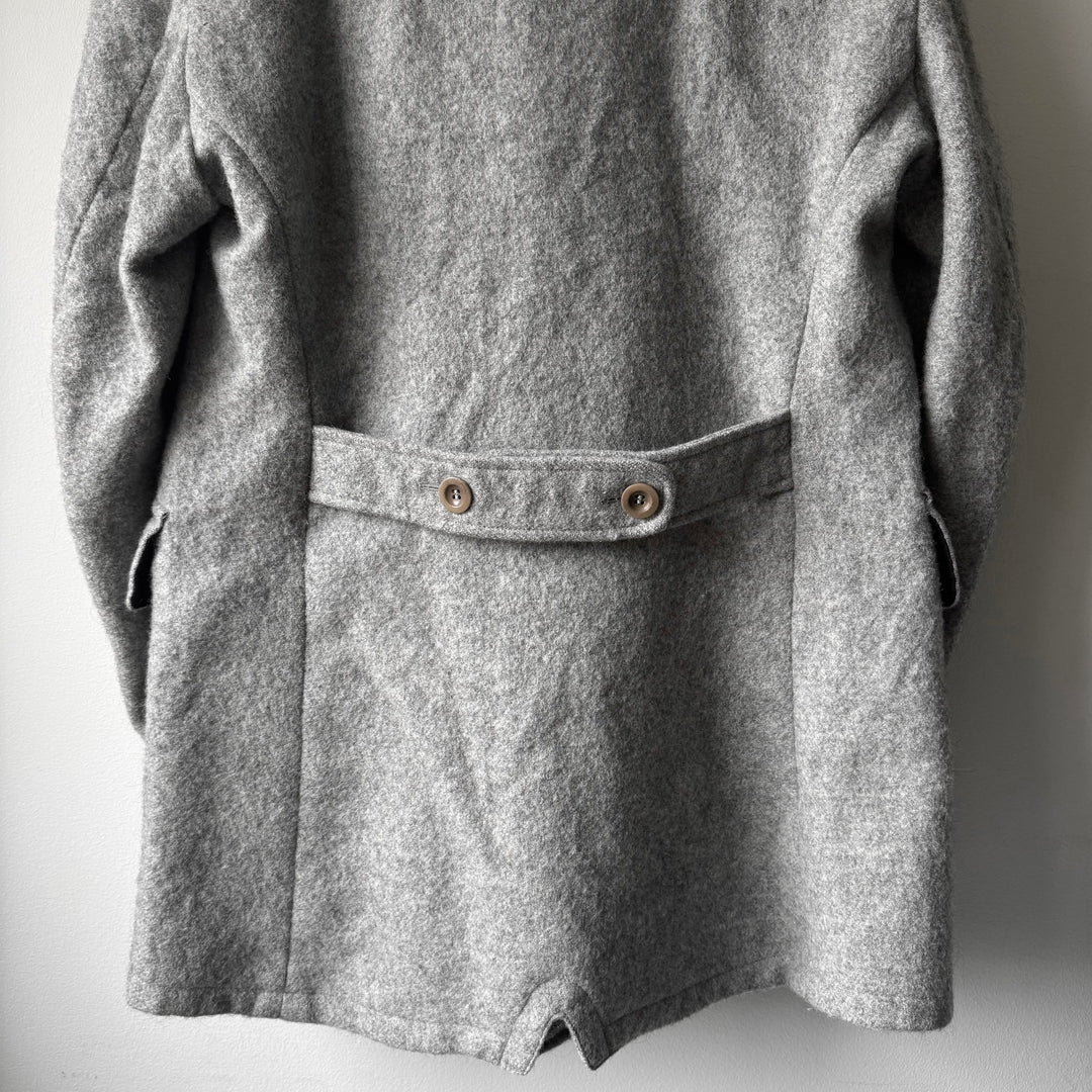 Miu Miu 2000’s Gray Wool Military Double Breasted Overcoat