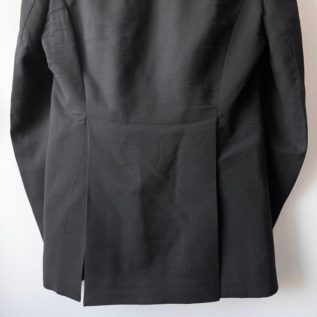 Rick Owens SS2015 Black Wool Silk Shawl Collar Blazer Jacket