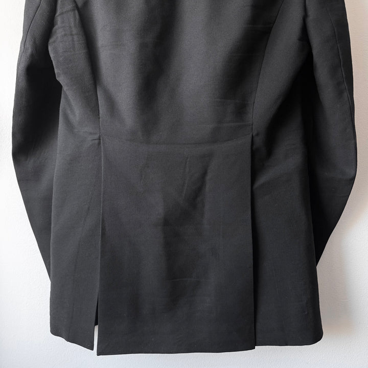 Rick Owens SS2015 Black Wool Silk Shawl Collar Blazer Jacket