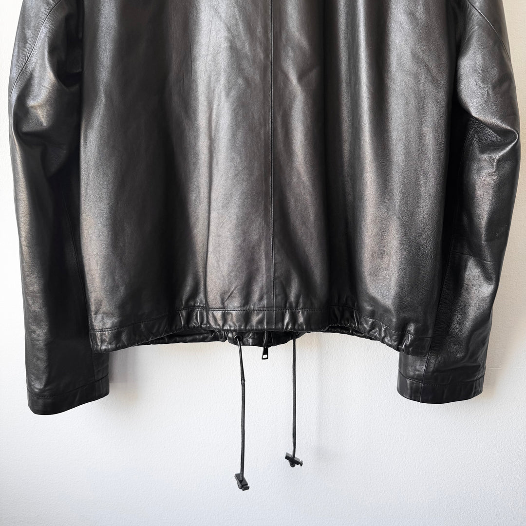 Gucci By Tom Ford SS1999 Black Cropped Lamb Leather Blouson Jacket