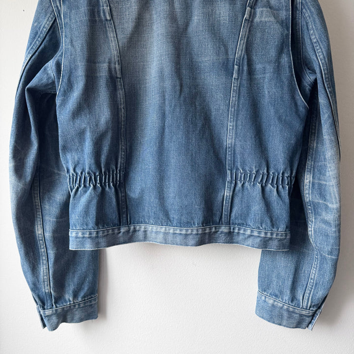 Gucci By Tom Ford SS2004 Cropped Washed Denim Western Moto Jacket